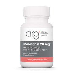 Allergy Research Group Melatonin 20mg bottle label