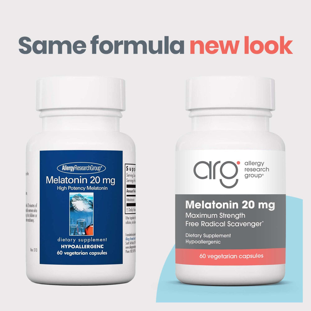 Close-up of a 20mg melatonin capsule
