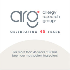 8.45 oz tub packaging of Allergy Research Group Super Greens