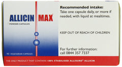 Allicin Max bottle with product background