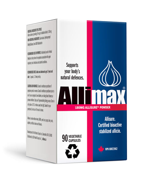 ALLIMAX 180mg 90 capsules product image - front view