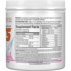 L-Carnitine content in ALLMAX A:CUTS Amino-Charged Energy Drink