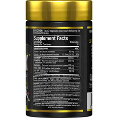 AllMAX ALLFLEX bottle with back label and nutrition facts
