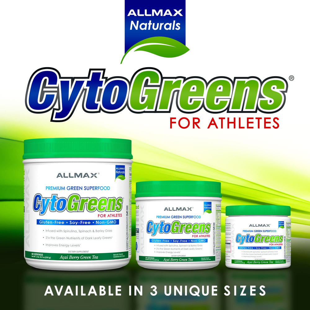 Athlete energy and recovery concept with Cytogreens