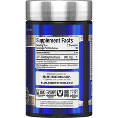 Close-up of ALLMAX DIM label showing product details