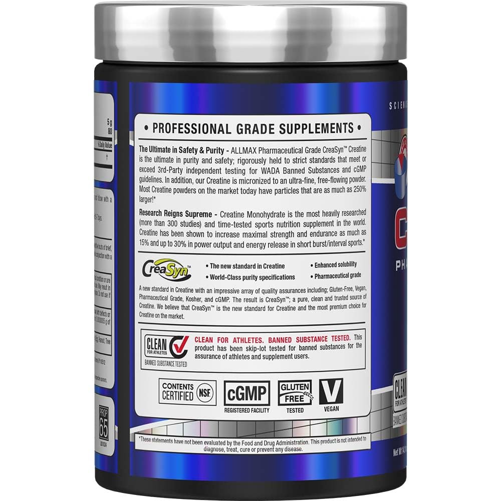 Creatine powder dissolving in water without clumps