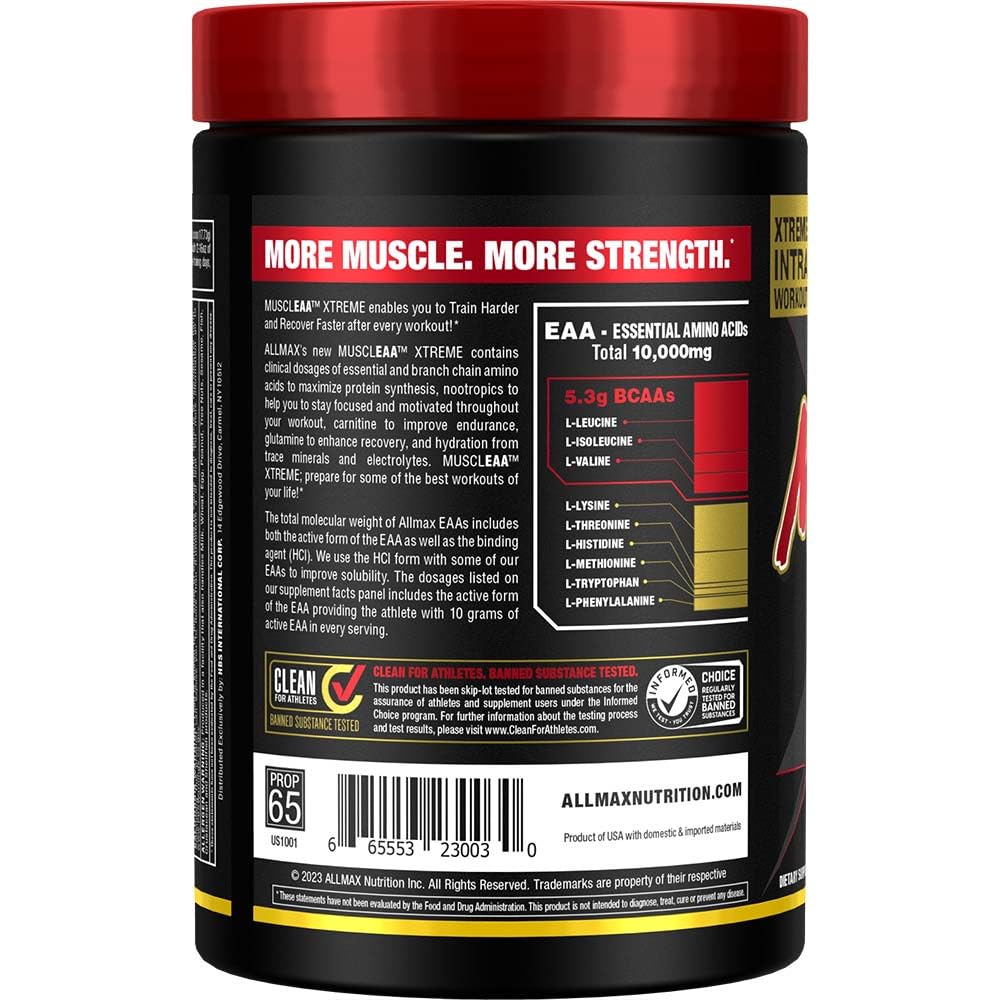 Serving scoop of ALLMAX MUSCLEAA XTREME Pina Colada powder