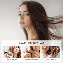 ALLOWISH Hair Oil Spray with rosemary, olive, and jojoba oils nourishes hair.