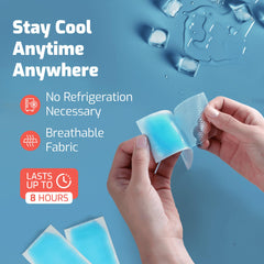 Minty cooling patch close-up shows translucent pad and kid-friendly design.