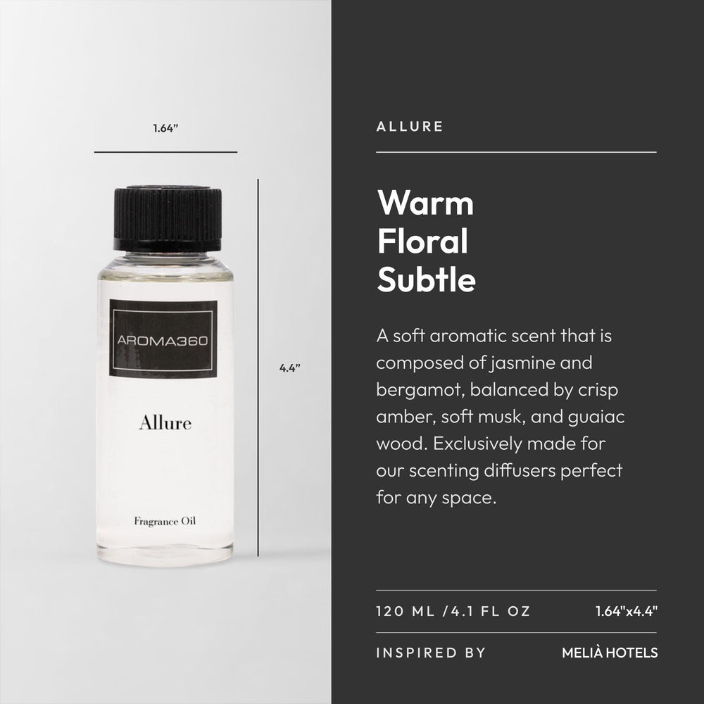 Close-up of Allure 120mL bottle label
