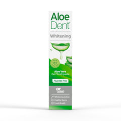 Aloe Dent logo on toothpaste packaging