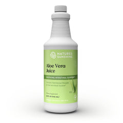 Nature's Sunshine Aloe Vera Juice 32 Fl Oz bottle on a white background