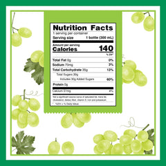 Side view of grape-flavored Aloe Vera juice 6-pack