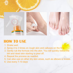 ALPAIS Foot Peel Spray bottle designed for 2-3 weekly use