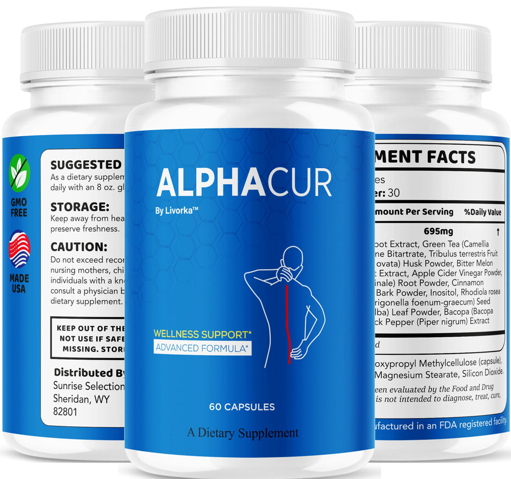 Close-up of Alpha Cur capsules