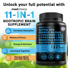 Ingredients highlight: Alpha GPC, L-Theanine, and Choline in nootropic blend