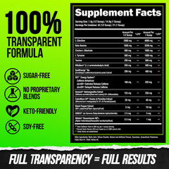 Nutrition facts and serving size detail on label