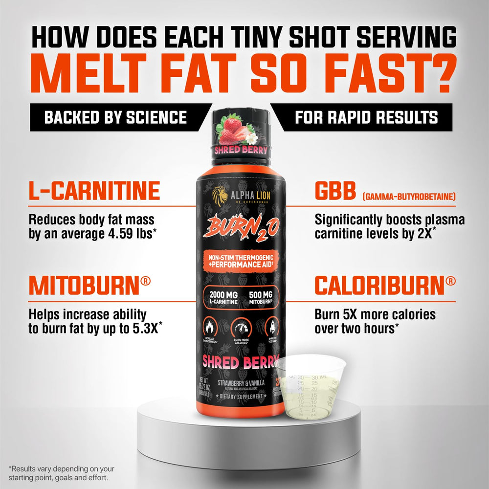 Dropper with Burn2O liquid L-Carnitine 2000mg