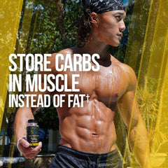 Lifestyle image of a fit individual taking Gains Candy