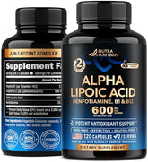 Alpha Lipoic Acid 600mg bottle on white background