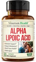 Alpha Lipoic Acid 650mg bottle on white background