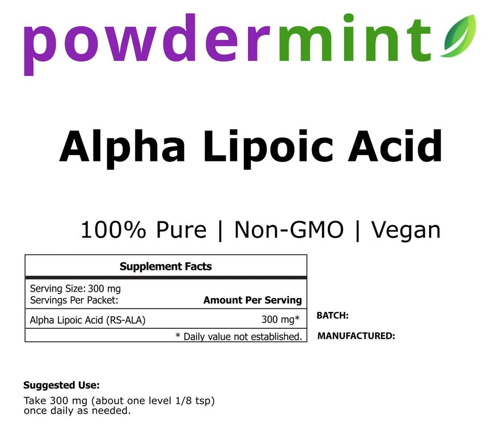 Alpha Lipoic Acid Powder RS-ALA 500g with scoop included