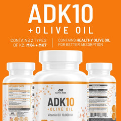 Graphic indicating bone health support from ADK10