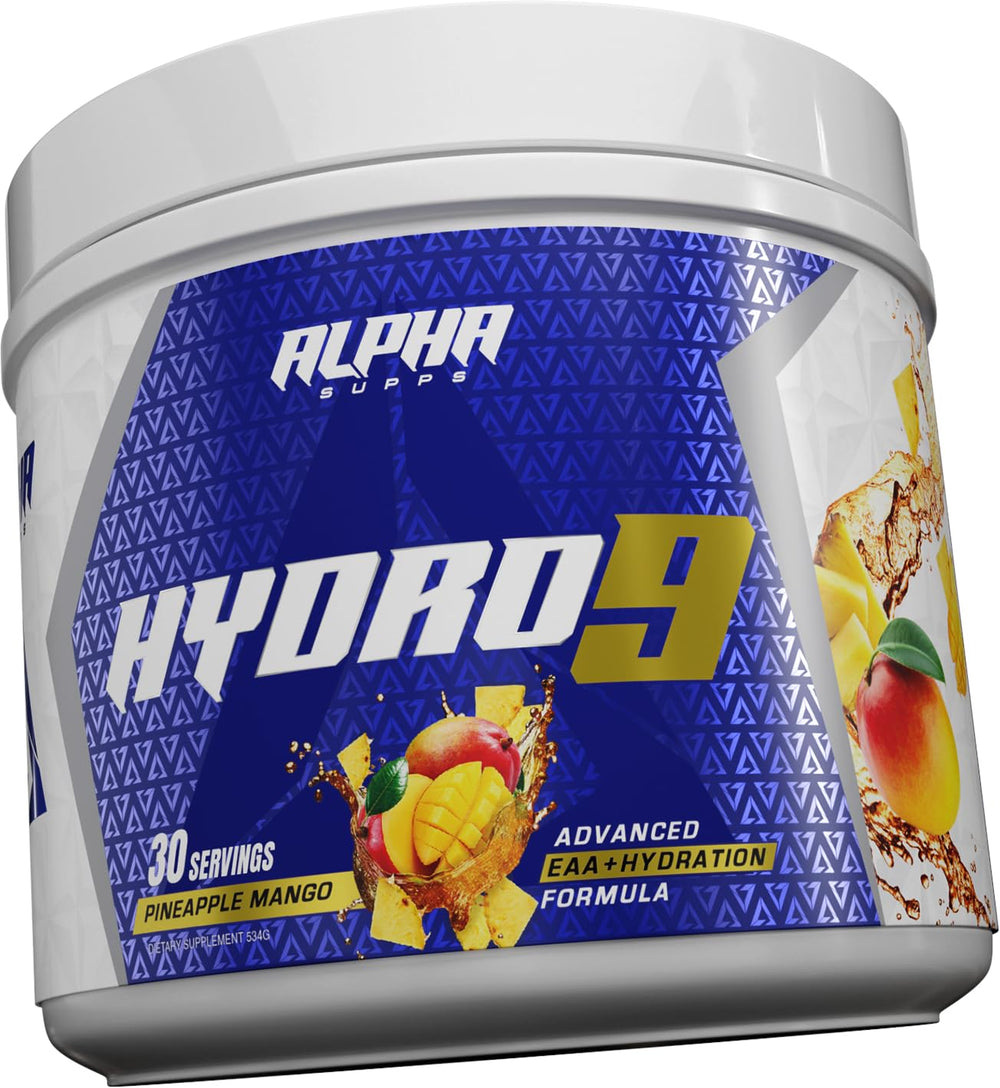 Hydro 9 Aminos 30-serving packaging front and back