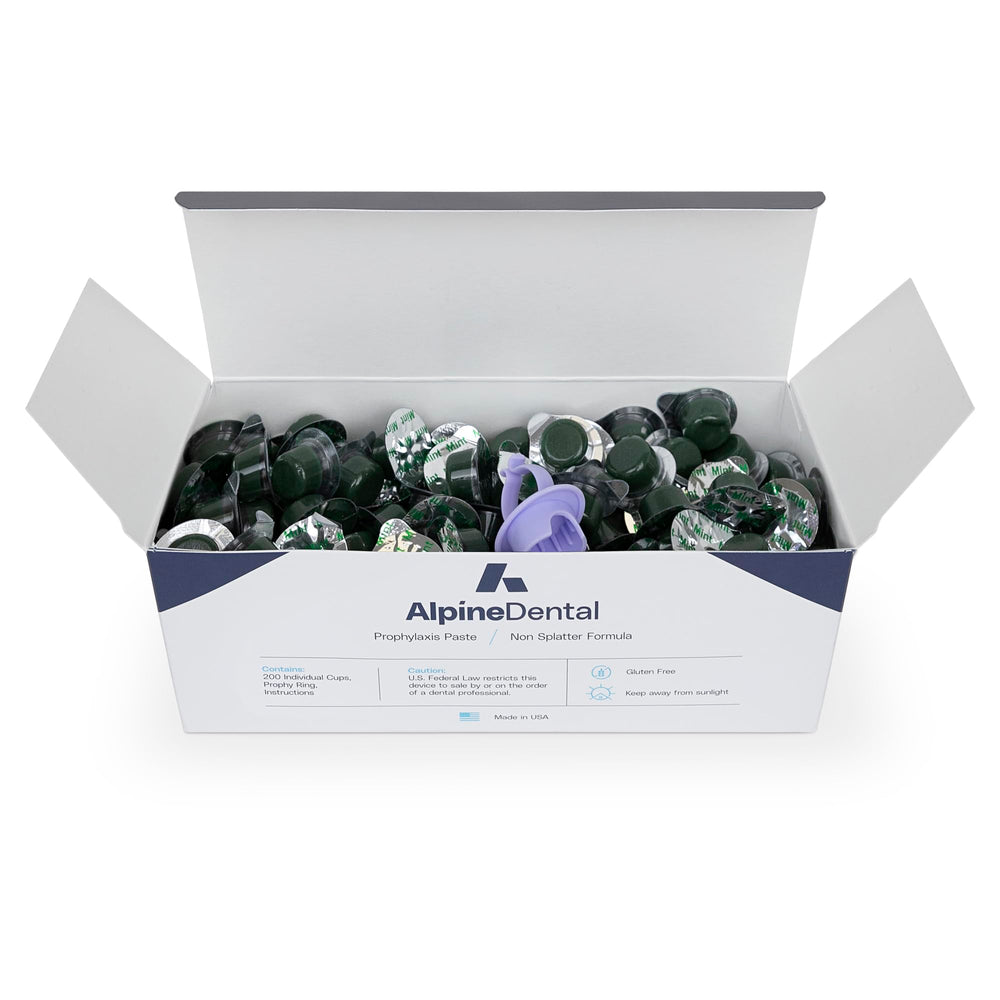 Alpine Dental Blanc Tooth Polish Non Splatter Formula Coarse Grit Mint Box of 200 - image 1