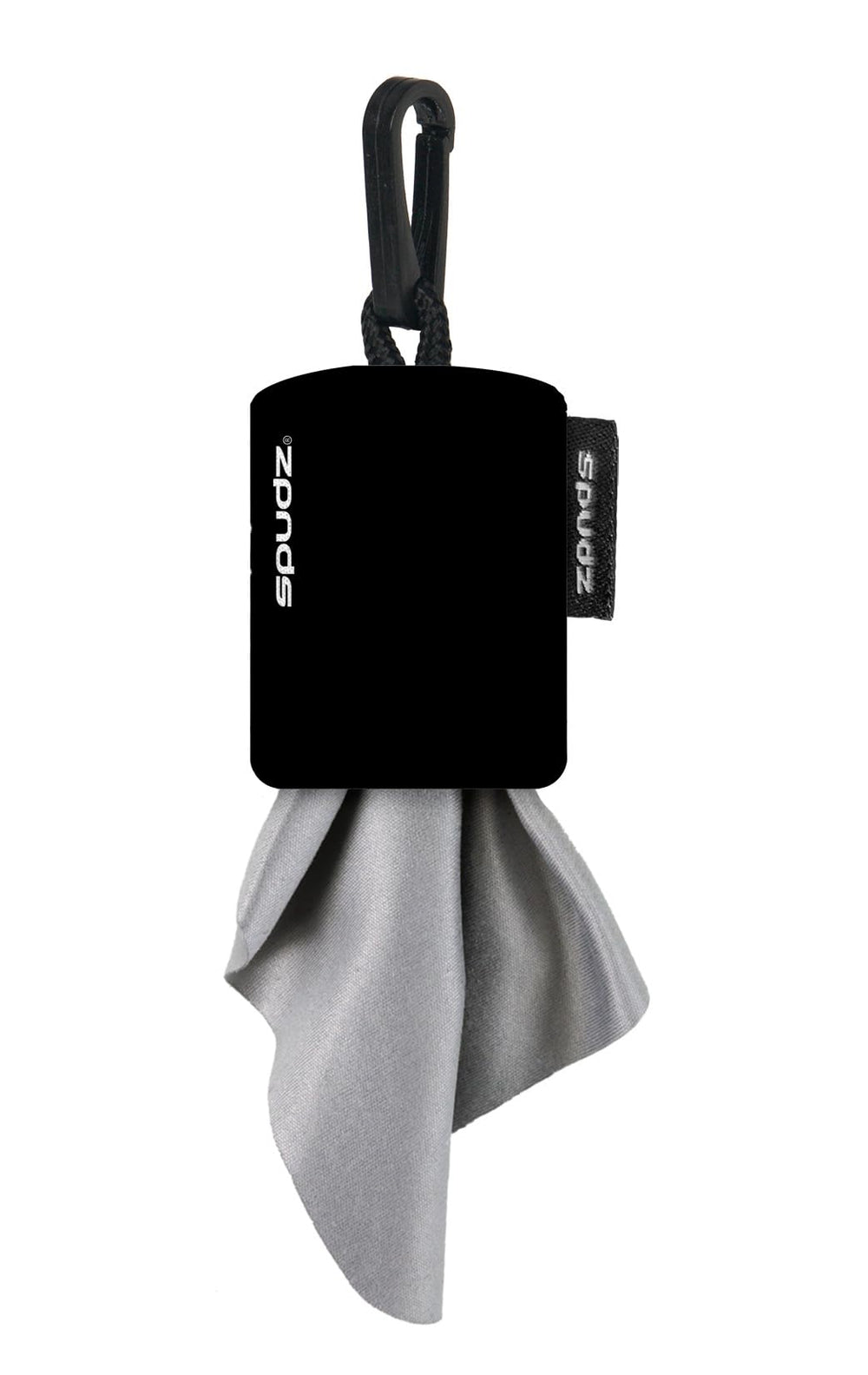 Close-up of Alpine SPUDZ 6x6 Black closable bottom pouch