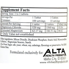 Close-up of magnesium chloride tablets
