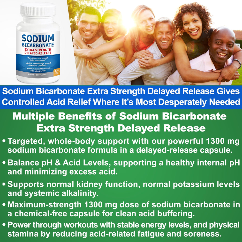 Aluminum-free Sodium Bicarbonate Capsules 1300mg in bottle