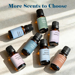 Flat lay of AmaKane Rain fragrance oil product imagery