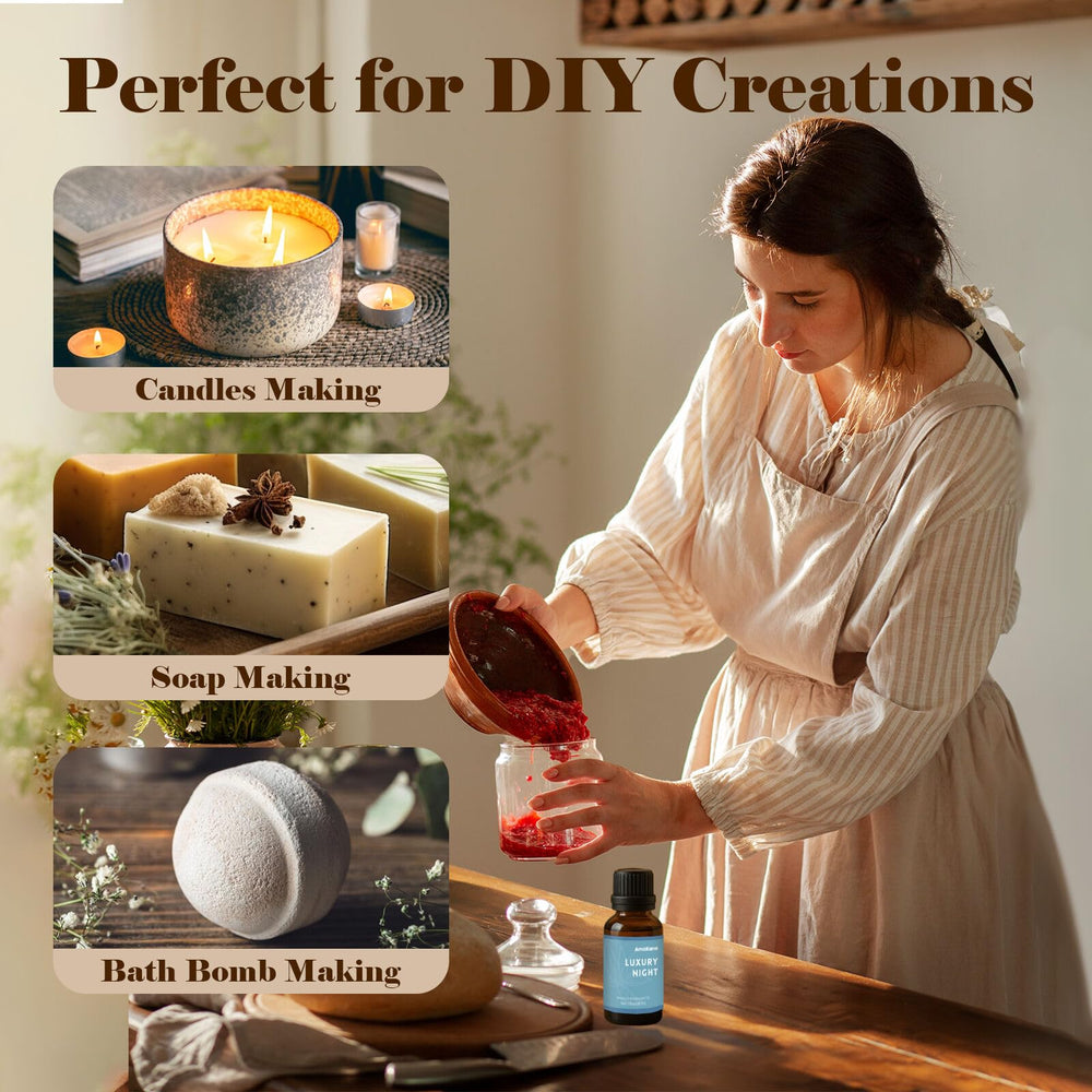 Candle making with AmaKane Night Fragrance Oil