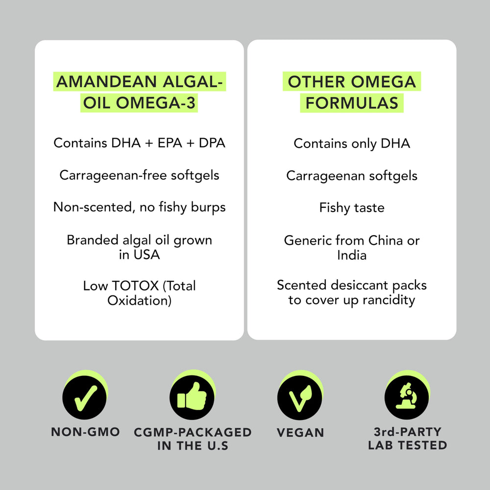 Cross-section of algal oil capsule showing DHA and EPA