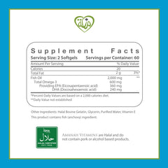Halal certified ISNA label with gluten-free and non-GMO features