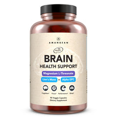 AMANDEAN Brain Supplement bottle with 90 vegan capsules