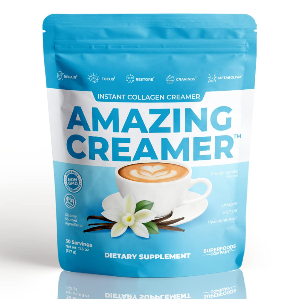 Amazing Creamer with Collagen Vanilla bottle front
