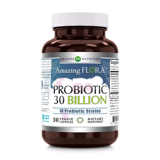 Bottle of Amazing Flora Probiotic 30 Billion with 10 strains