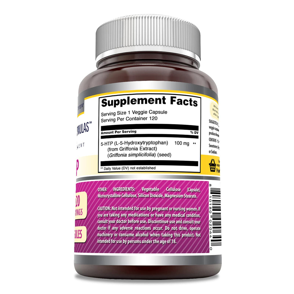 5-HTP veggie capsules close-up