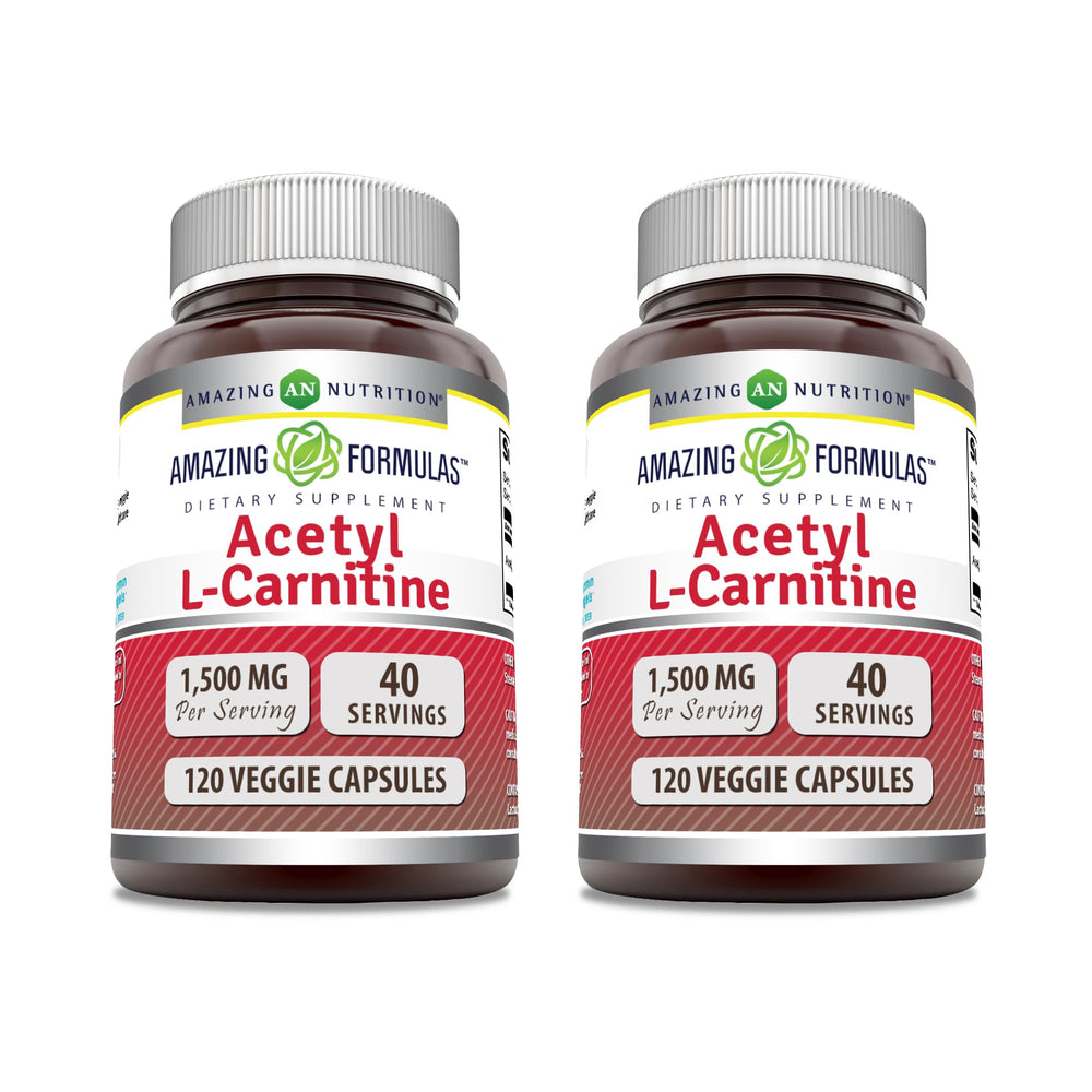 Amazing Formulas Acetyl L-Carnitine HCl 1500 mg Veggie Capsules bottle front