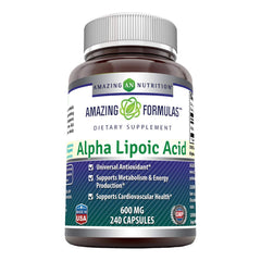 Amazing Formulas Alpha Lipoic Acid bottle with 600 mg per serving label