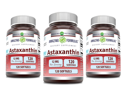 Amazing Formulas Astaxanthin 12mg Softgels bottle – front view