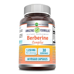 Front of Amazing Formulas Berberine Complex bottle with Bitter Melon & Banaba