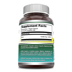 Biotin 10,000 mcg label close-up