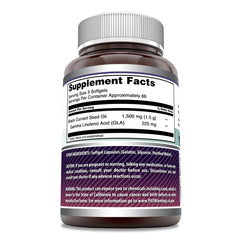 GLA (Gamma-Linolenic Acid) information on packaging