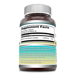 Close-up of Amazing Formulas Calcium Citrate 1000 mg bottle