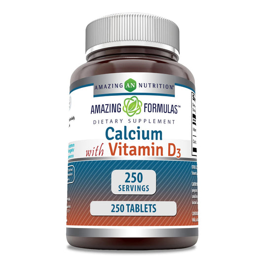 Main image: Amazing Formulas Calcium with Vitamin D3 250-count bottle