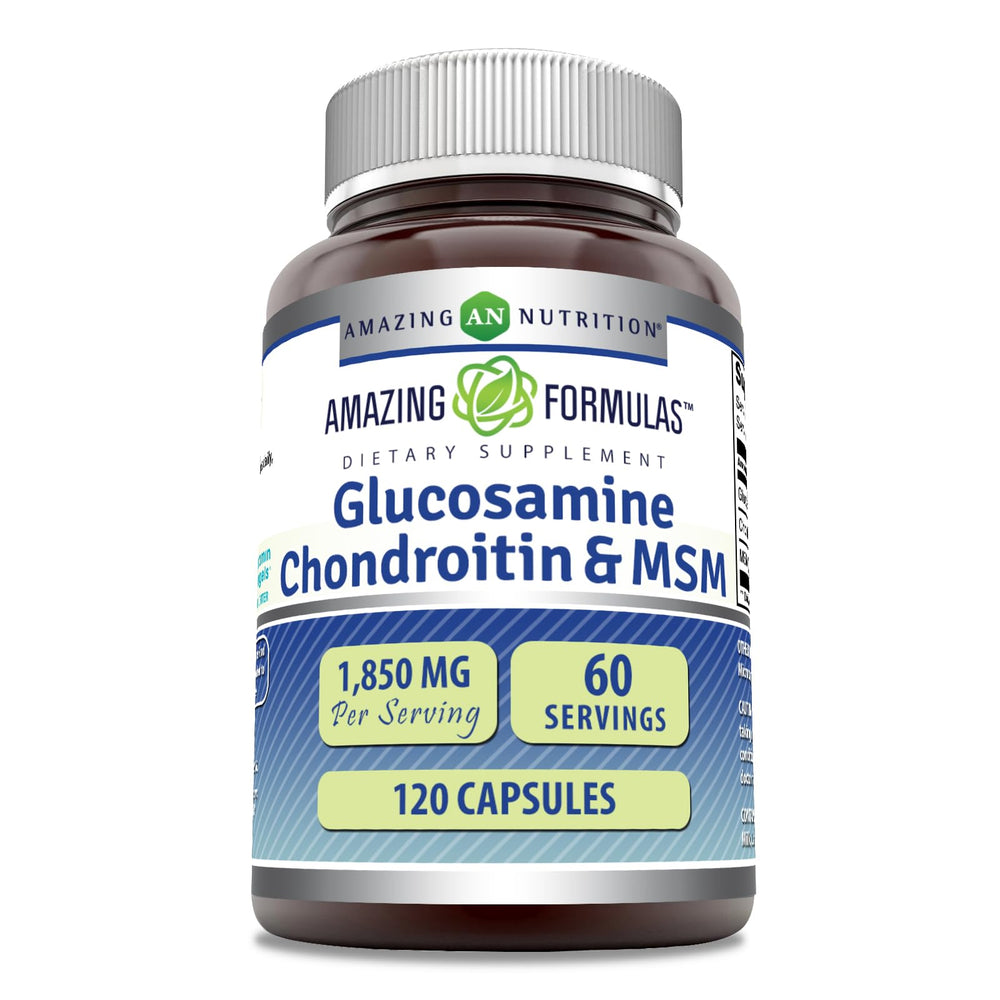 Amazing Formulas Glucosamine Chondroitin MSM bottle with 120 capsules
