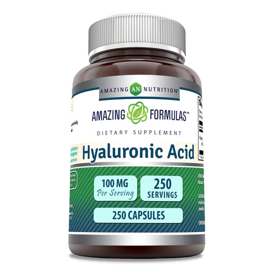 Amazing Formulas Hyaluronic Acid 100mg bottle with 250 capsules